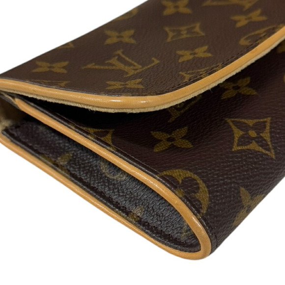 LOUIS VUITTON Pochette Twin GM Monogram Shoulder Bag Canvas M51852 Brown ⭐ - Picture 7 of 9